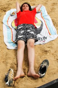 Relaxing on the beach