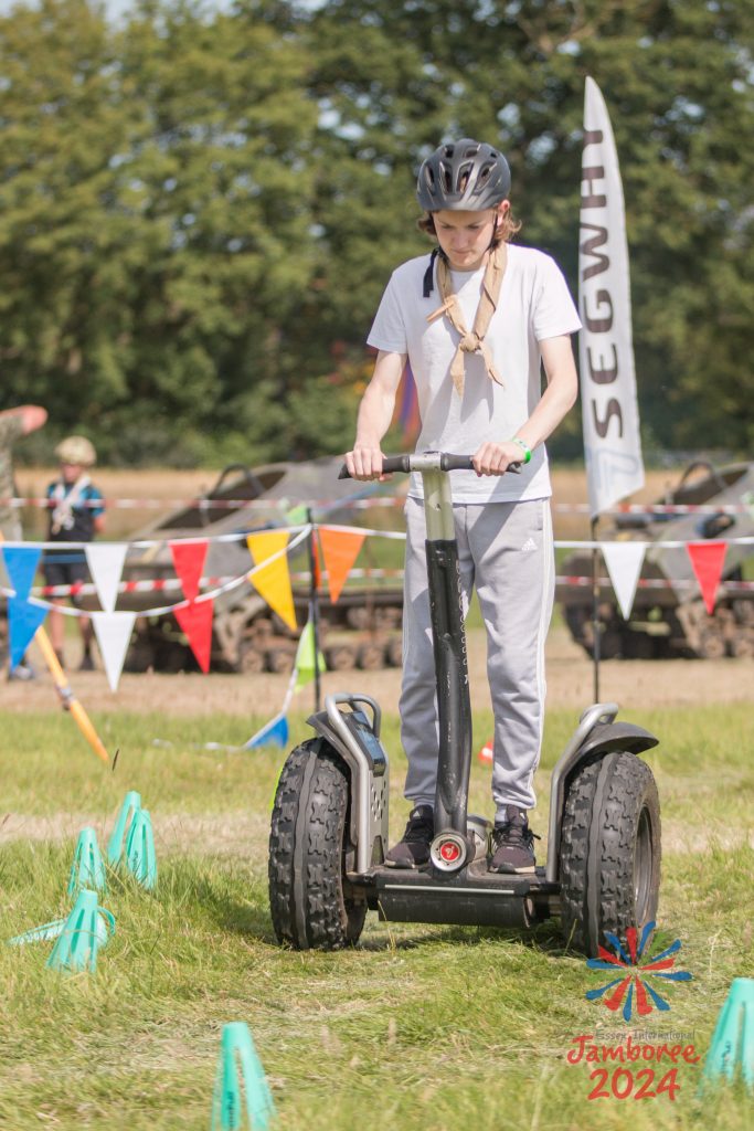 A participant from Nile subcamp on a segway. 