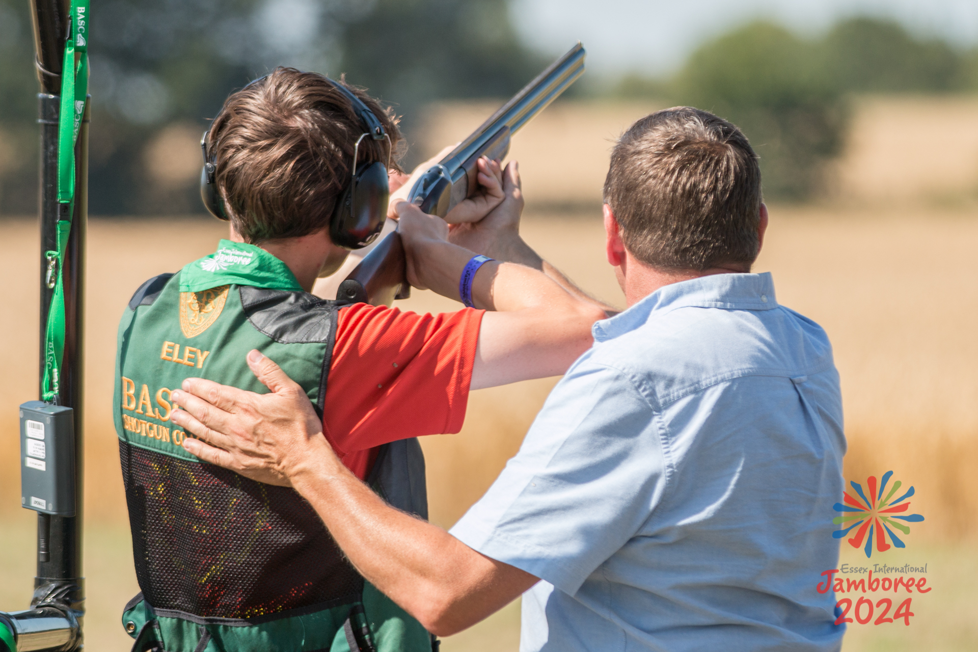 A participant being instructed how to shoot by one of the BASC instructors.