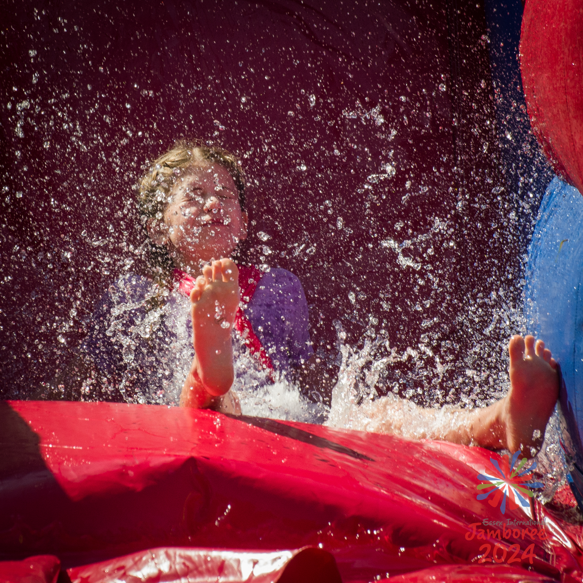 A young person making a big splash.