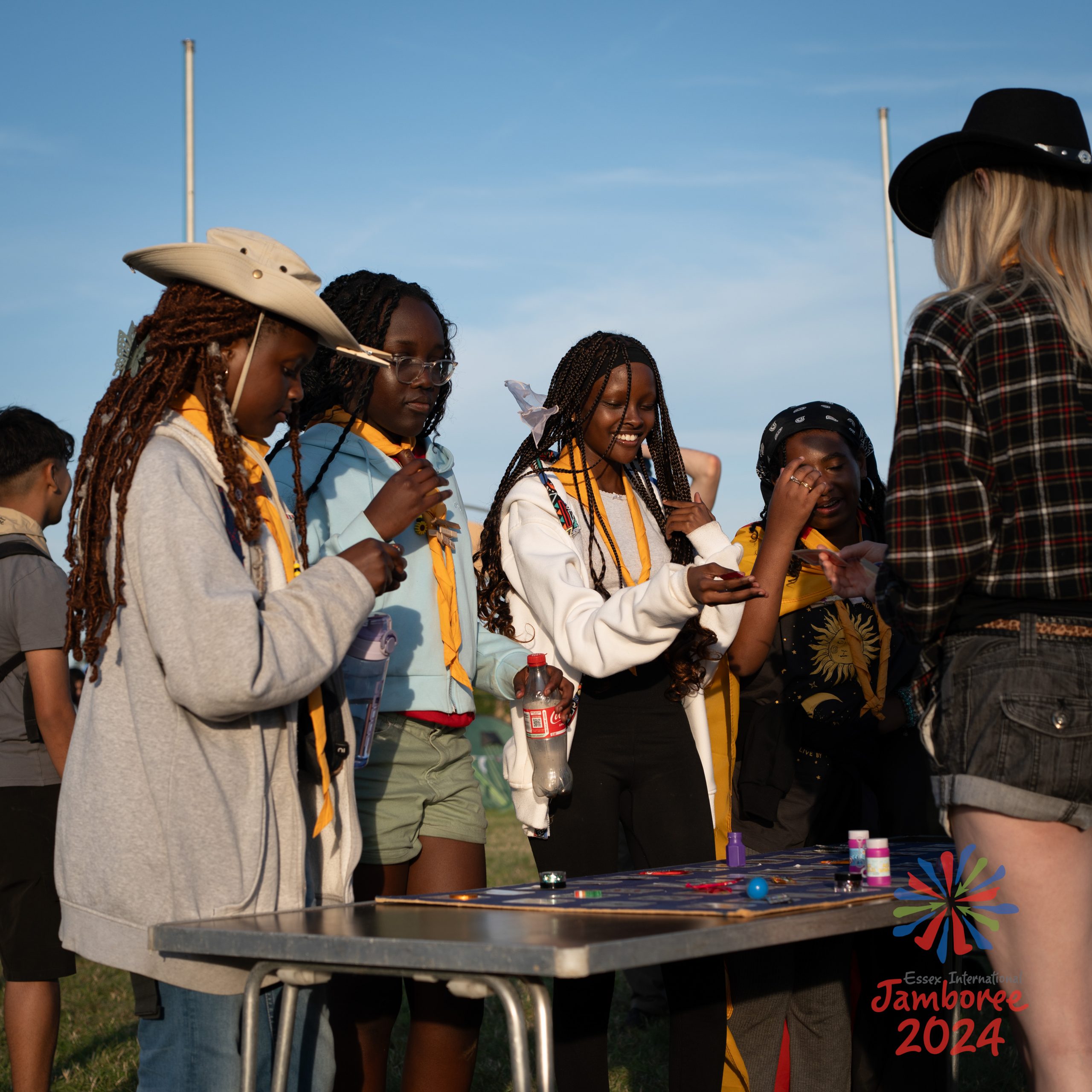 Young people enjoying a game.